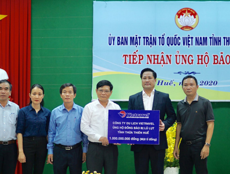 Vietravel ủng hộ 1 tỷ đồng, san sẻ khó khăn người dân vùng lũ Thừa Thiên-Huế - 1