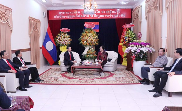 Lãnh đạo TP.HCM chúc mừng Tết cổ truyền Bunpimay của Lào - 1