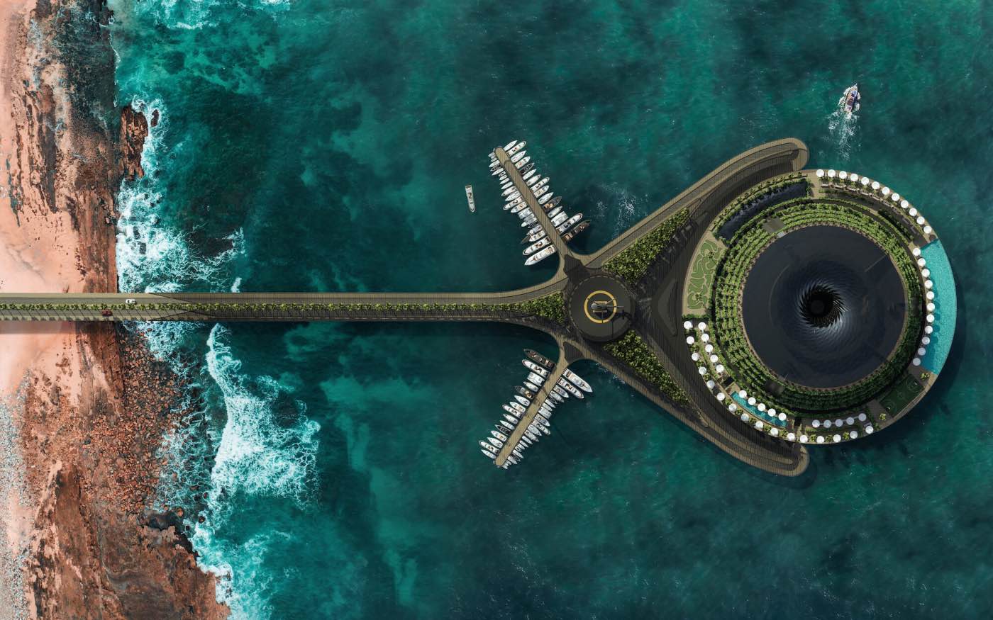 Độc đáo với khách sạn nổi ngoài biển xoay 360 độ - 1