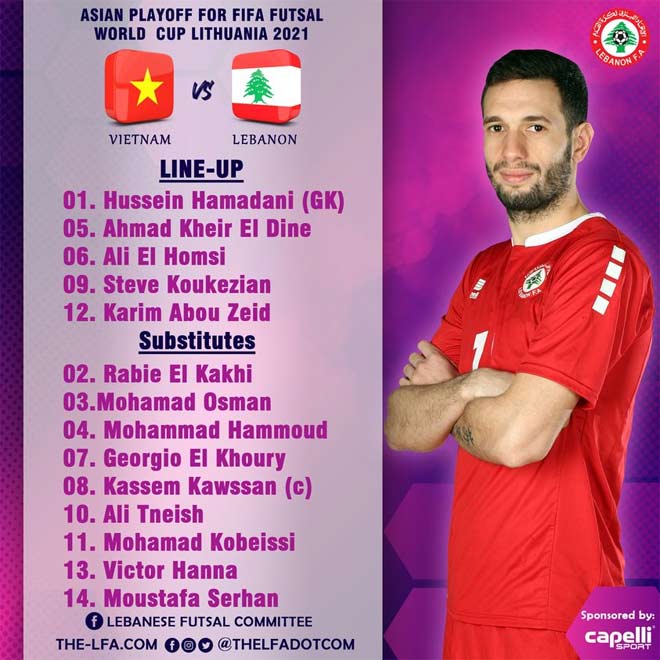 Trực tiếp bóng đá Futsal ĐT Việt Nam - Lebanon: Cơ hội tới tấp, nỗ lực đến phút cuối (Hết giờ) - 1