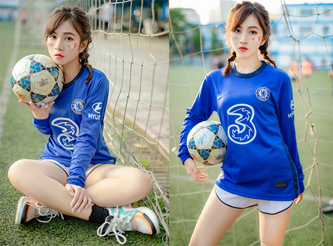 Hot girl &#34;mê Chelsea&#34; Minh Châu tung ảnh bikini nếu đội nhà vô địch C1 - 1