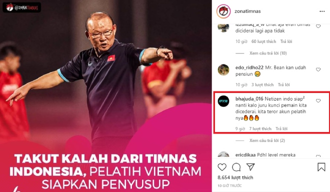 Báo Indonesia viết ĐT Việt Nam sợ thua, fan cuồng dọa &#34;gây sự&#34; với thầy Park - 1