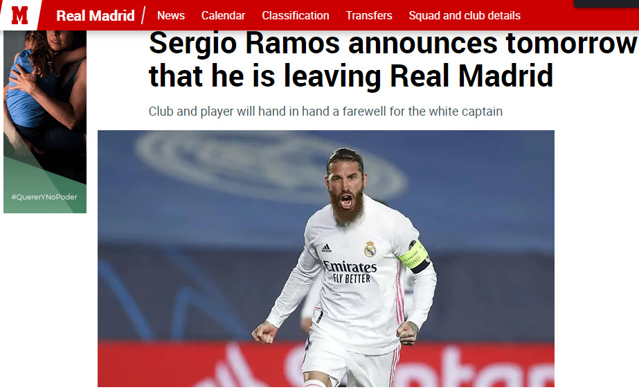 NÓNG: Sergio Ramos chia tay Real Madrid, báo Tây Ban Nha hé lộ điều bất ngờ - 2