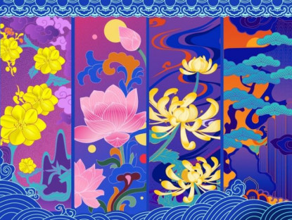 Lễ hội - Poster của Festival Huế 2022 là hình ảnh của 4 mùa hoa