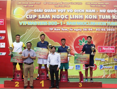 Bế mạc Giải quần vợt vô địch nam - nữ quốc gia cúp Sâm Ngọc Linh Kon Tum năm 2022