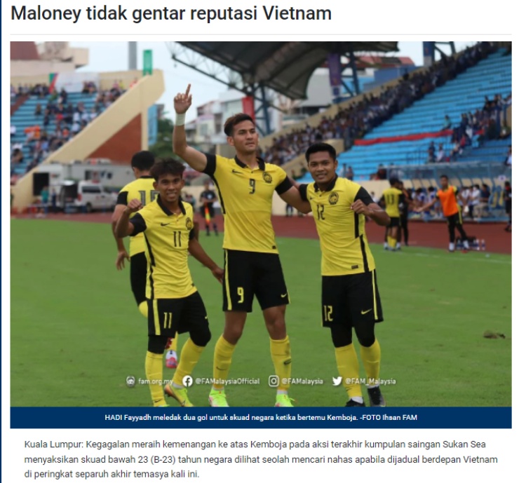 Báo Malaysia lo đội nhà gặp vận đen trước U23 Việt Nam ở bán kết SEA Games - 4