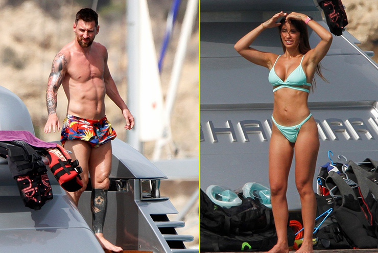 Messi khoe thân hình 6 múi, tình tứ bên vợ yêu mặc bikini cực xinh - 5