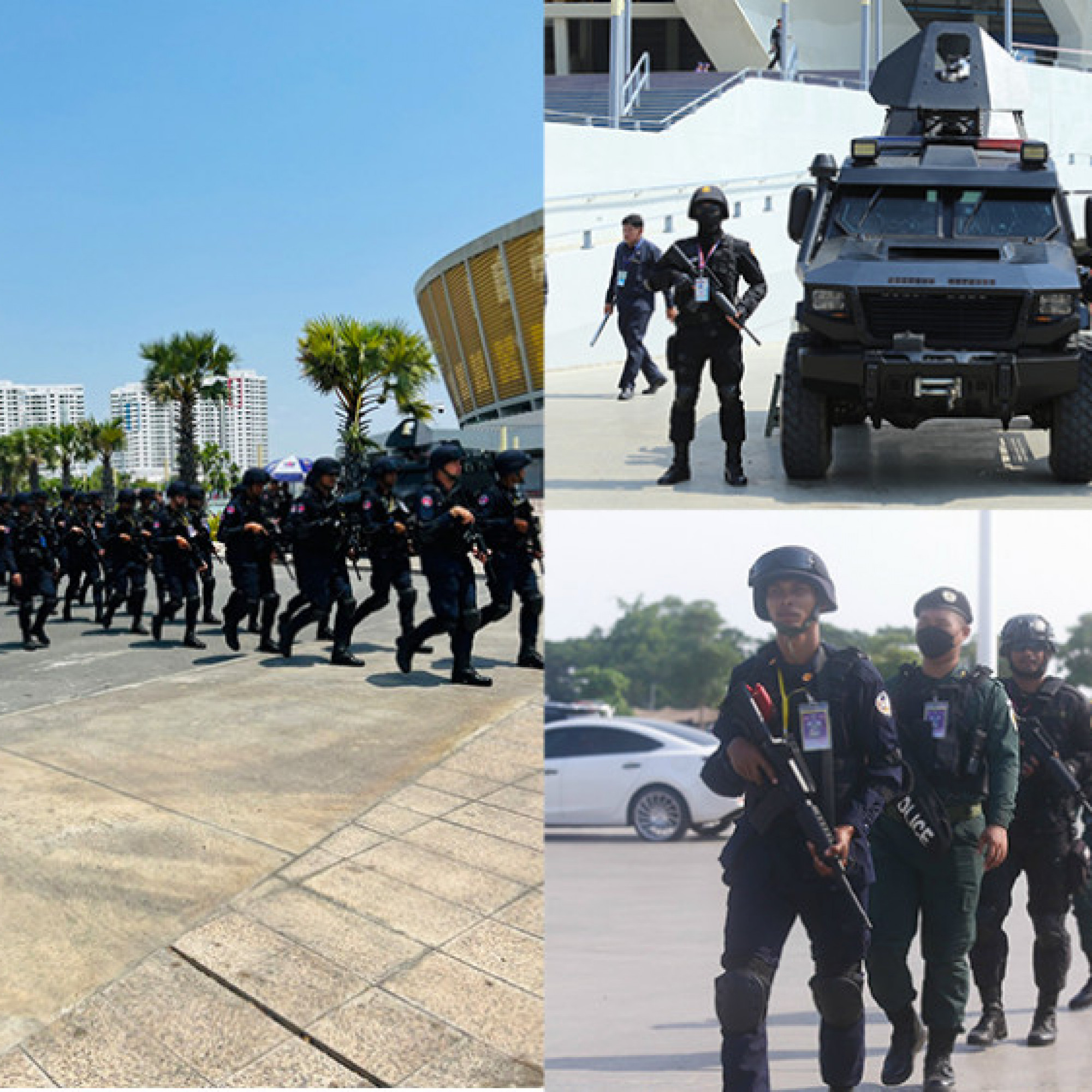 Thể thao - Máy bay, xe bọc thép, cảnh sát &quot;vũ trang tận răng&quot; bảo vệ khai mạc SEA Games 32