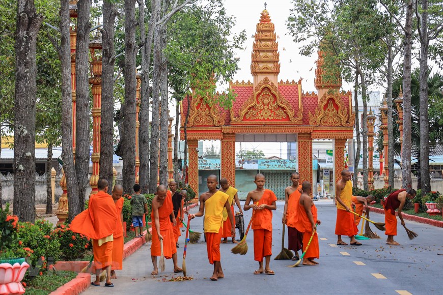 Chiêm ngưỡng vẻ đẹp ấn tượng của ngôi chùa kiến trúc Khmer ở Bạc Liêu - 9