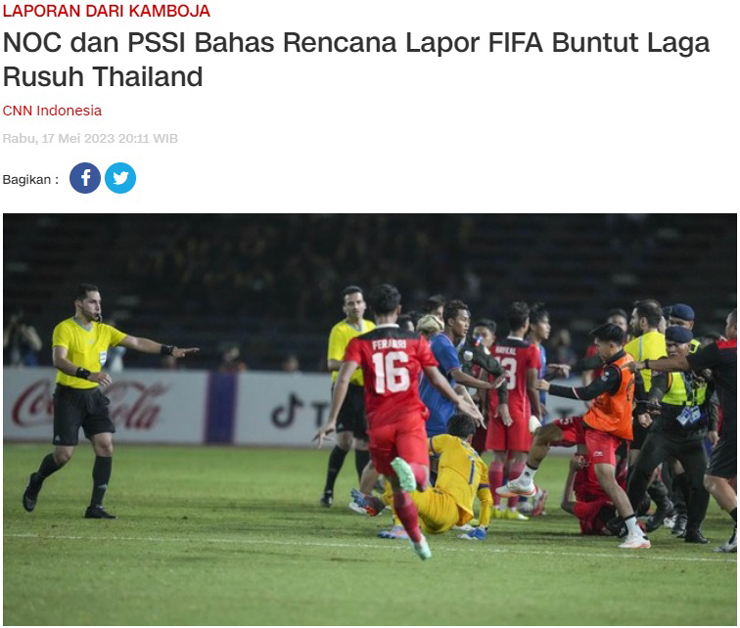 Nóng Indonesia dọa báo cáo FIFA về vụ ẩu đả với U22 Thái Lan chung kết SEA Games - 1
