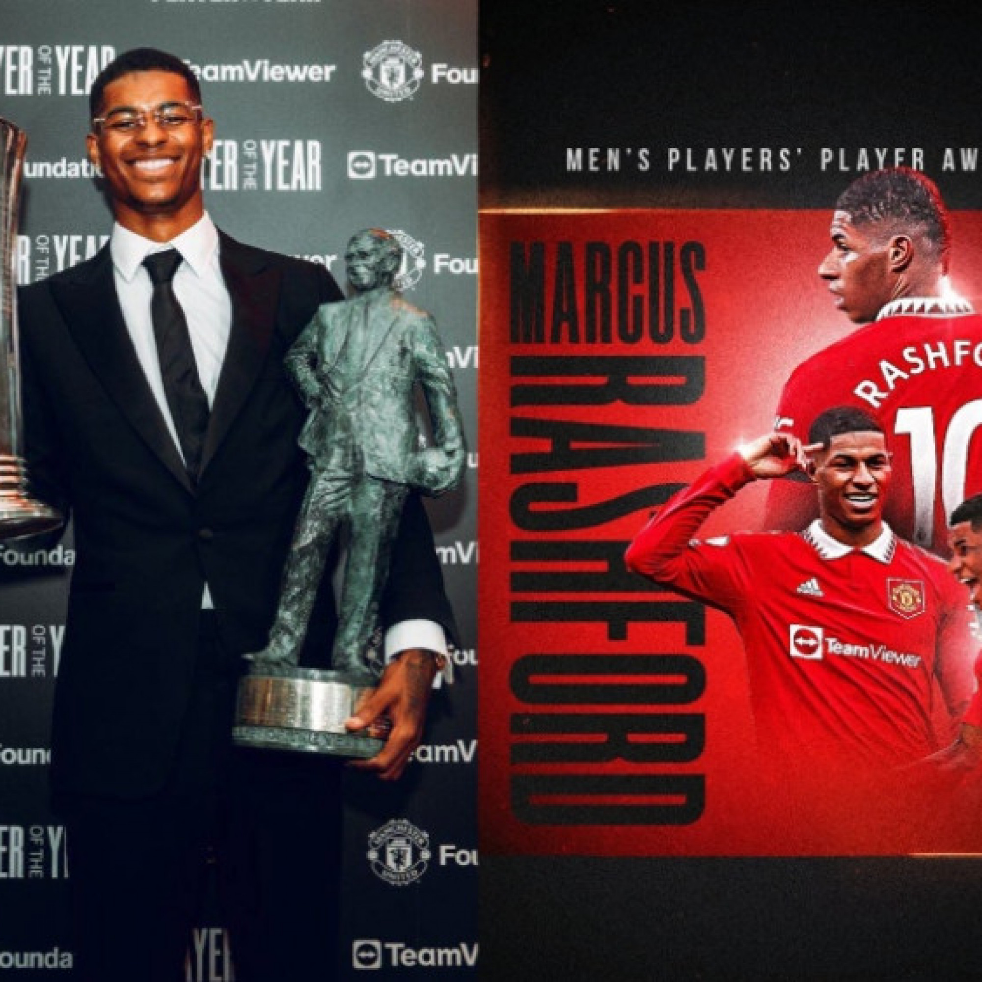  - Rashford ẵm cú đúp giải thưởng hay nhất MU, Antony được vinh danh nhờ siêu phẩm