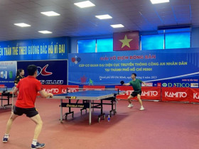  - Sôi nổi giải bóng bàn Cúp Cơ quan đại diện Cục Truyền thông CAND