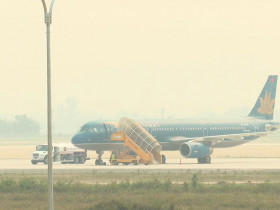 Hủy gần 20 chuyến bay đến/đi từ sân bay Điện Biên do thời tiết khô và khói ụi