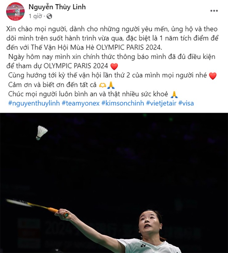 Hot girl cầu lông Thùy Linh chính thức có vé dự Olympic 2024, chờ gây sốc đấu trường lớn - 1