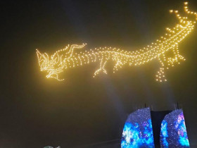  - Mãn nhãn màn trình diễn Drone light tại Carnaval Hạ Long 2024