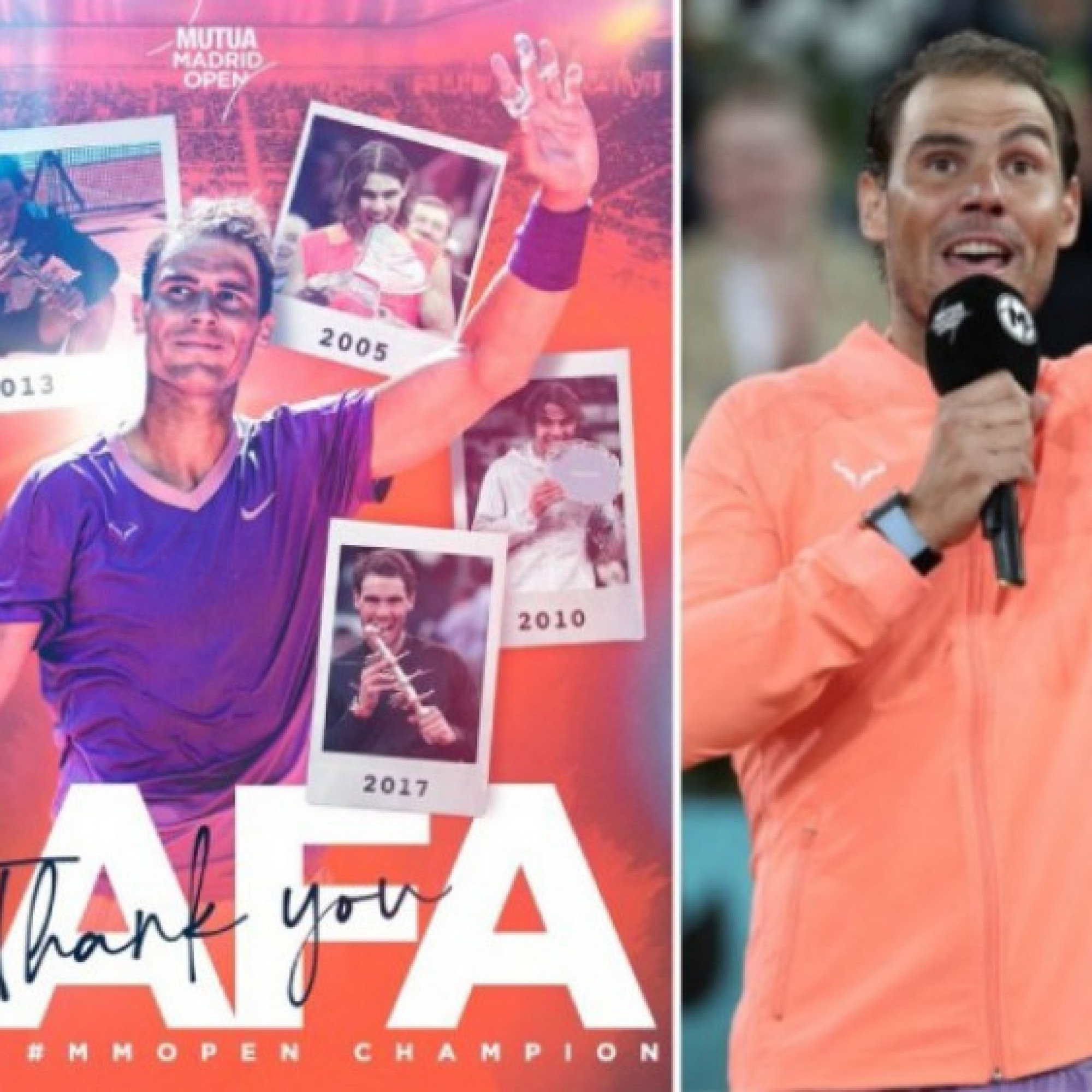  - Nadal nghẹn ngào sau trận cuối cùng ở Madrid Open, được tri ân đặc biệt