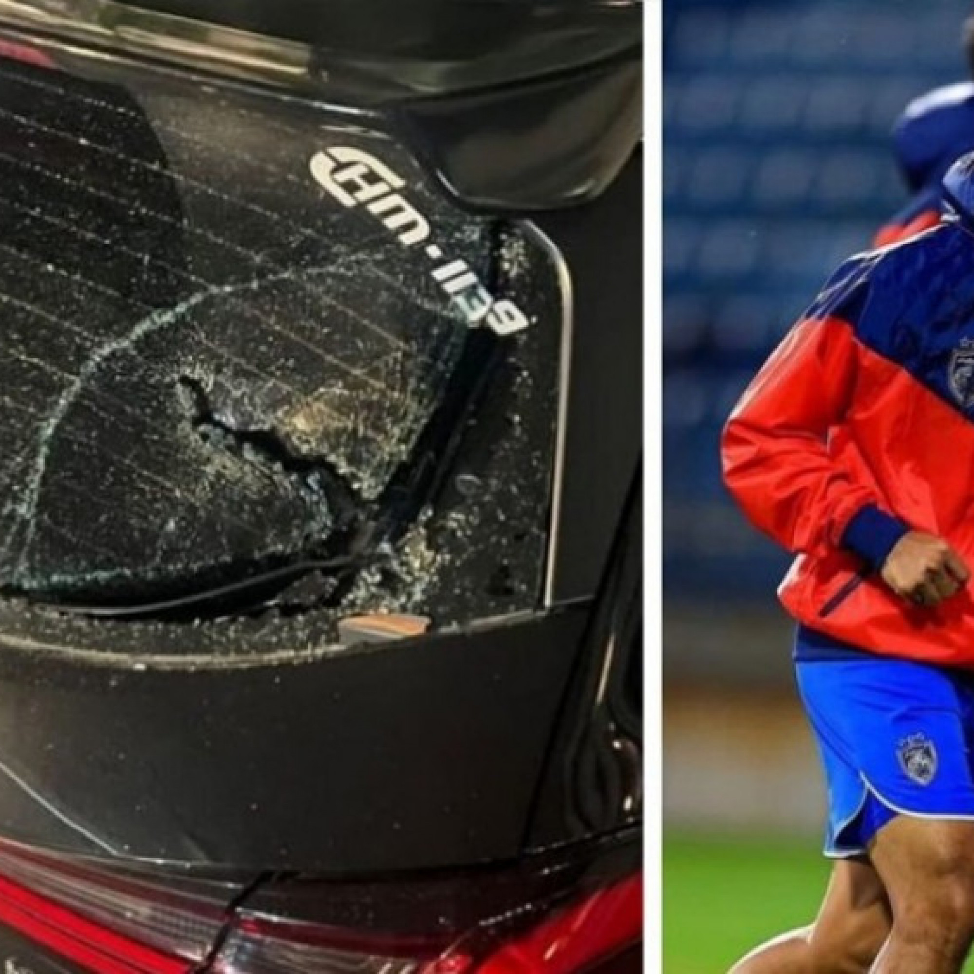  - Rúng động cầu thủ Malaysia thứ 3 bị tấn công trong 1 tuần, xe ô tô bị đập nát kính