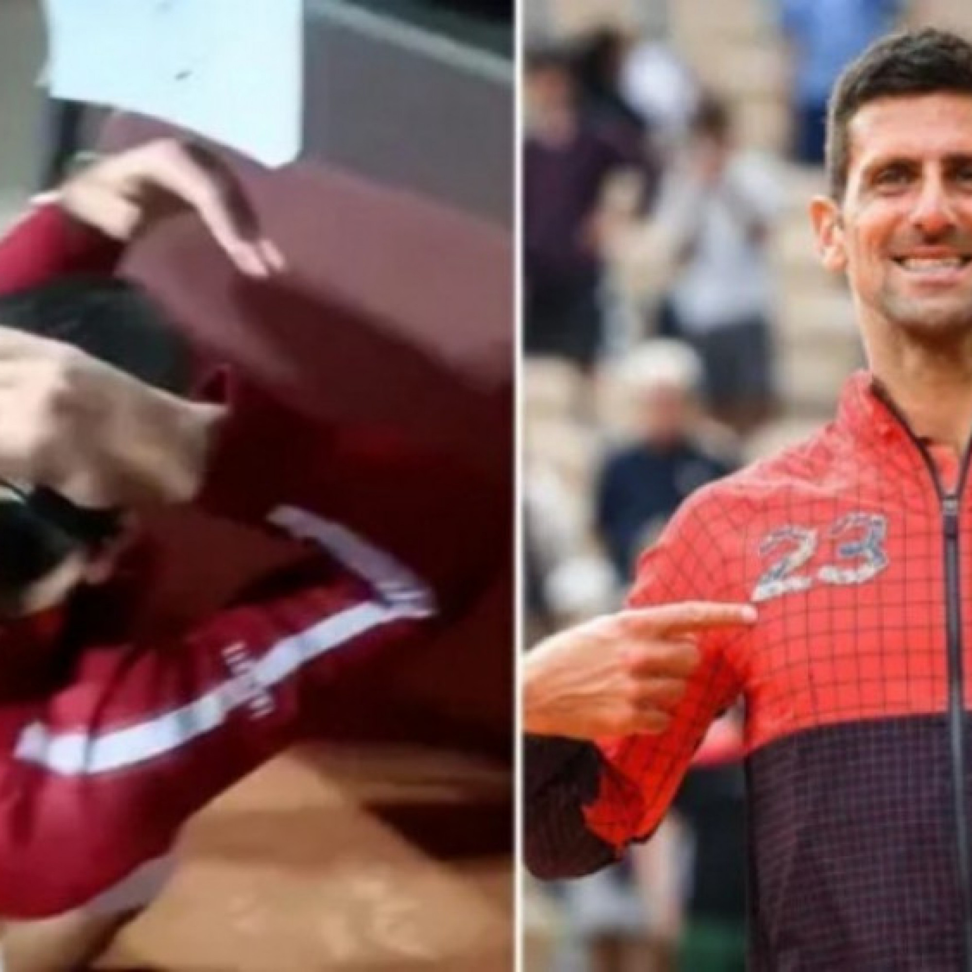  - Djokovic bị trúng chai nước vào đầu, phải đưa ngay vào phòng y tế