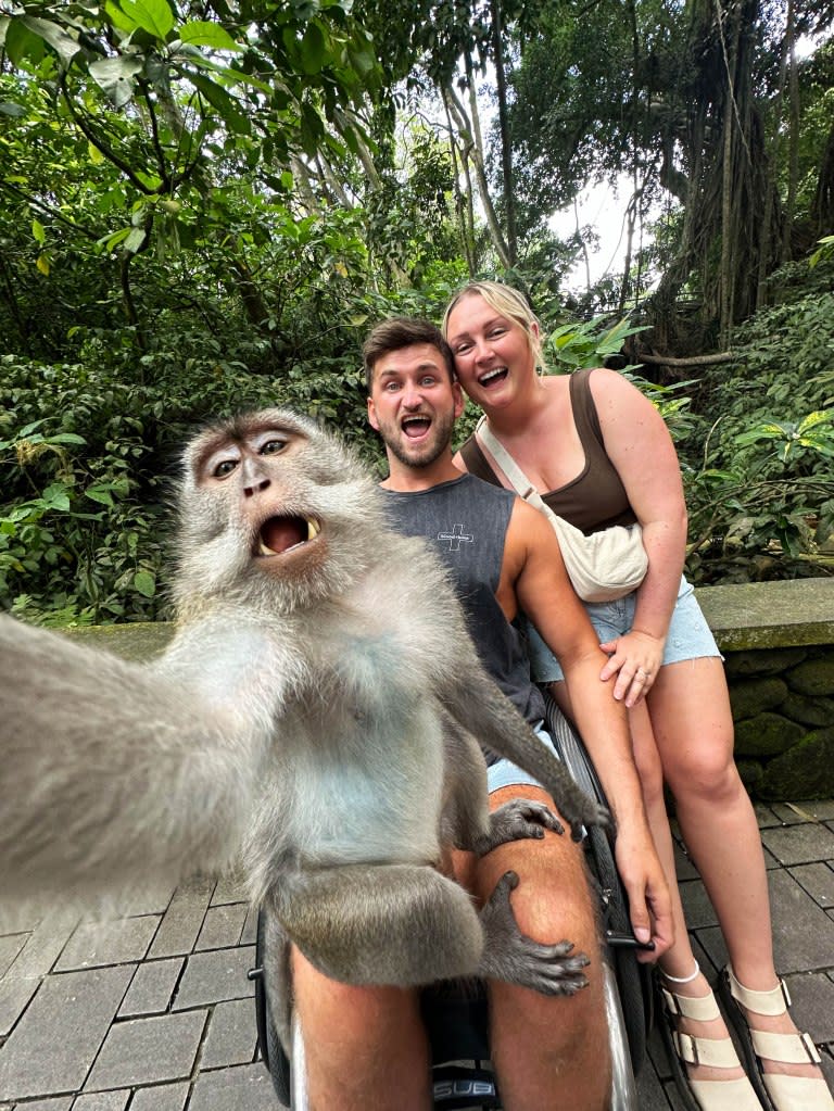 Khỉ Bali gây sốt mạng với "kỹ năng selfie" điêu luyện - 1