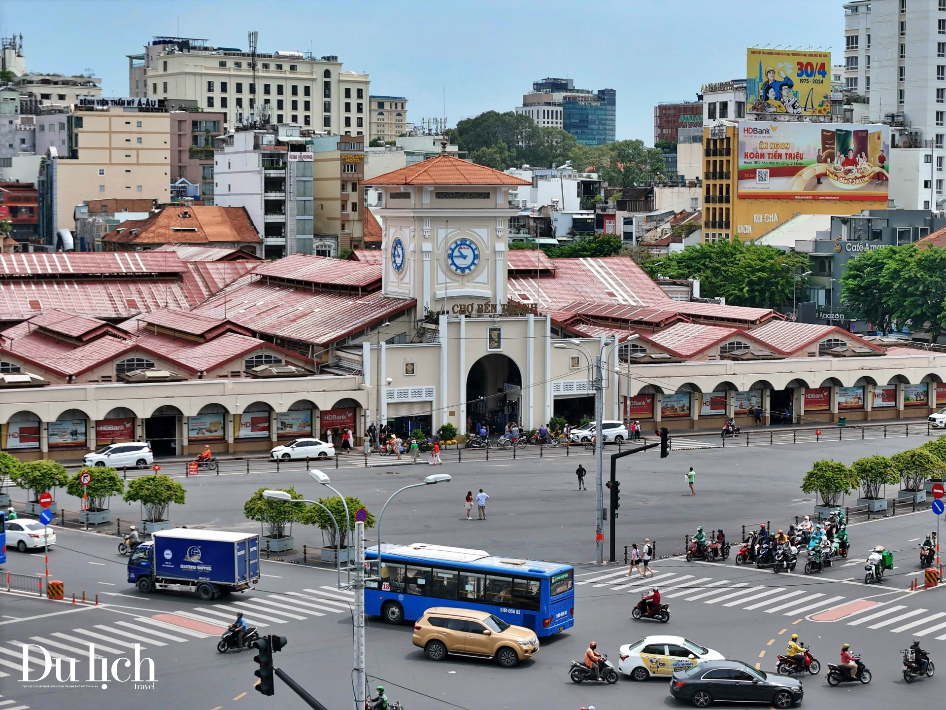 Toàn cảnh khu vực chợ Bến Thành trước khi thay áo mới