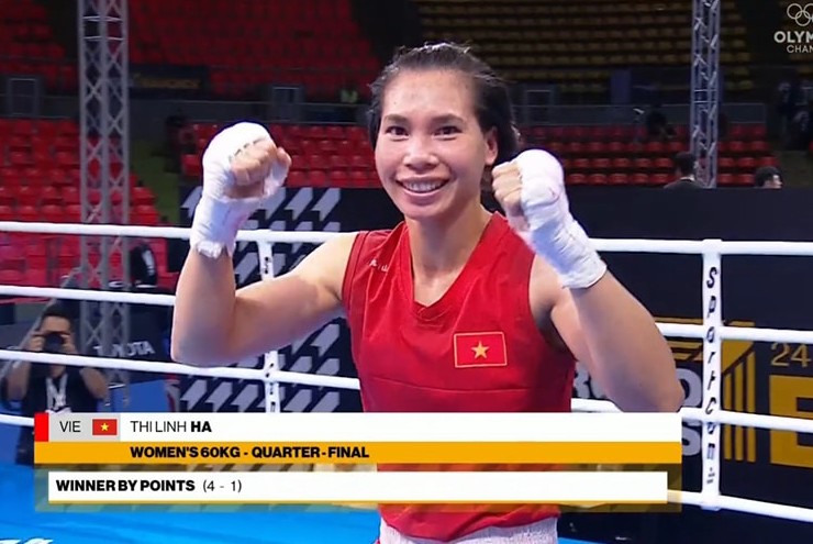 Ngoạn mục "mẹ 2 con” Hà Thị Linh giành vé Boxing dự Olympic Paris 2024 - 1