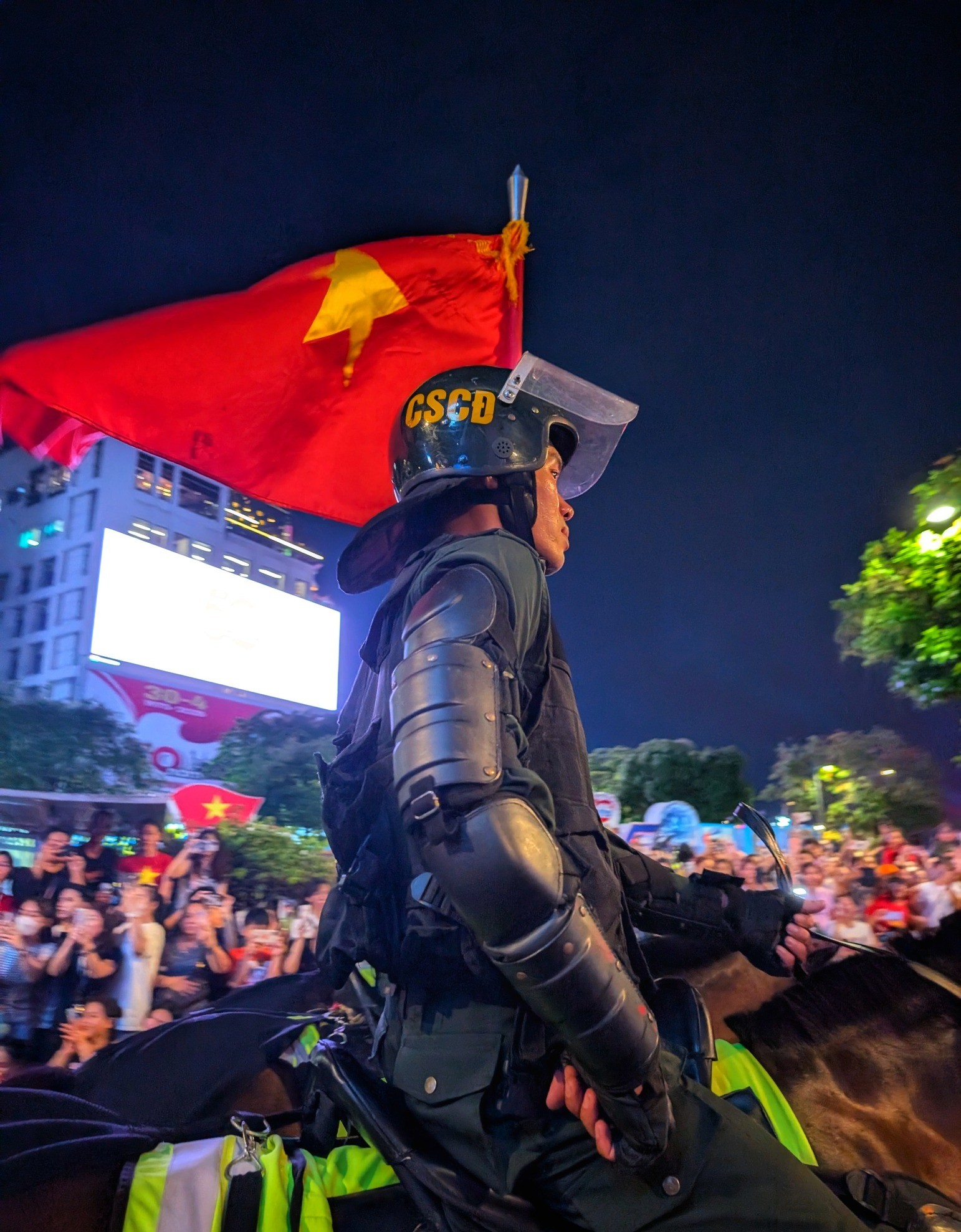 Đội kỵ binh bất ngờ xuất hiện tại phố đi bộ Nguyễn Huệ khiến du khách trầm trồ - 3