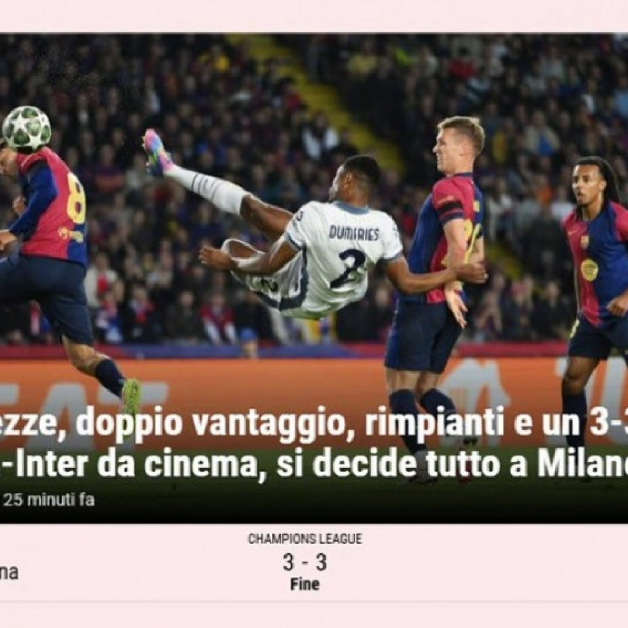  - Cơn "mưa bàn thắng" trận Barca - Inter khiến báo chí quốc tế đánh giá "như điện ảnh"