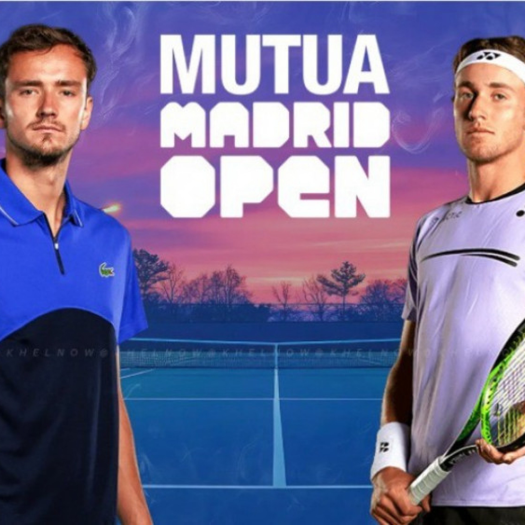  - Trực tiếp tennis Madrid Open ngày 9: Ruud đấu Medvedev, "ngựa ô" thách thức hạt giống