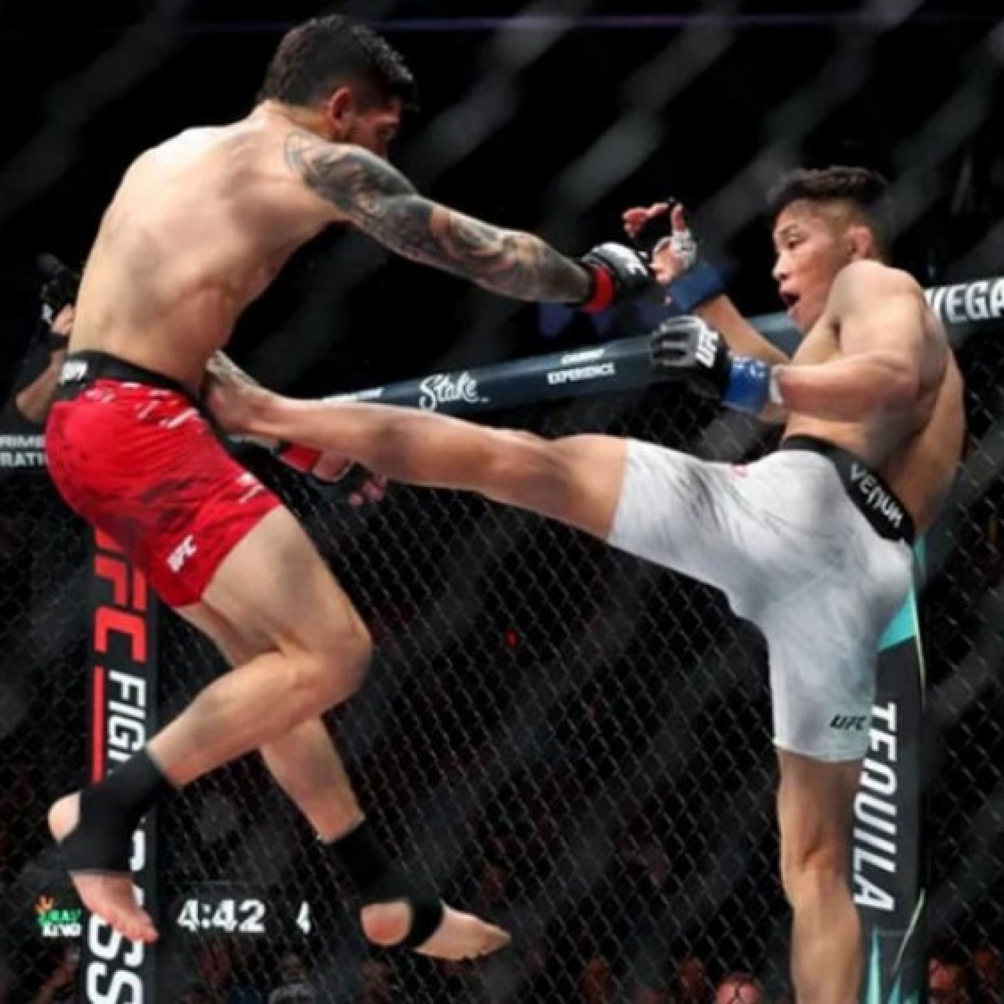  - Quang Lê tạo địa chấn UFC Fight Night, tung đòn siết khiến "mãnh thú" đầu hàng