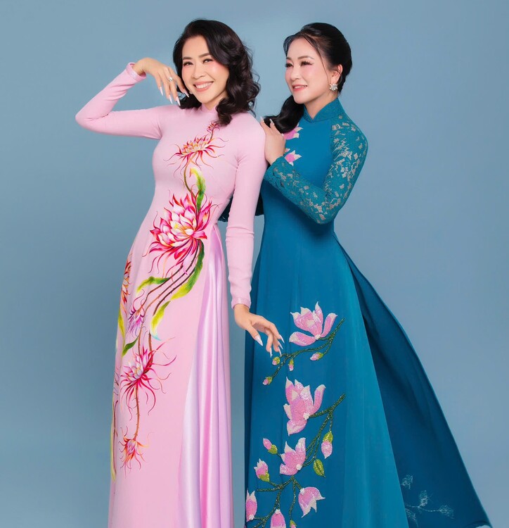 Hai thành viên nhóm Phù Sa hội ngộ trong bộ ảnh áo dài, nhan sắc khiến nhiều người bàn tán - 1