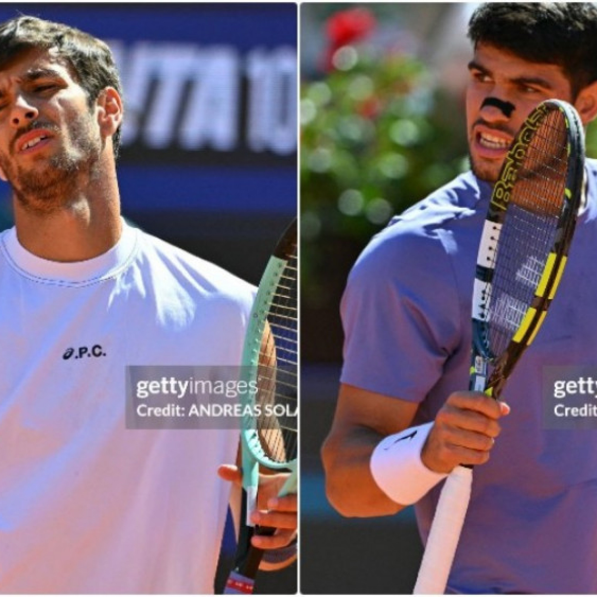  - Video tennis Alcaraz - Musetti: "Cơn mưa" điểm break (Bán kết Rome Open)