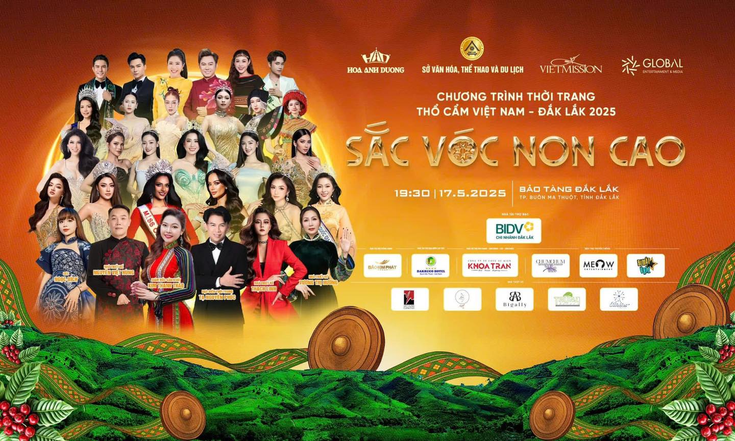 Nhiều hoa hậu, siêu mẫu tham gia chương trình thời trang thổ cẩm tại Đắk Lắk - 1