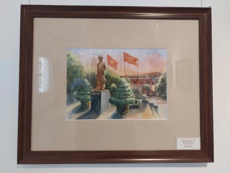 Xem di tích Chủ tịch Hồ Chí Minh qua nghệ thuật ký họa