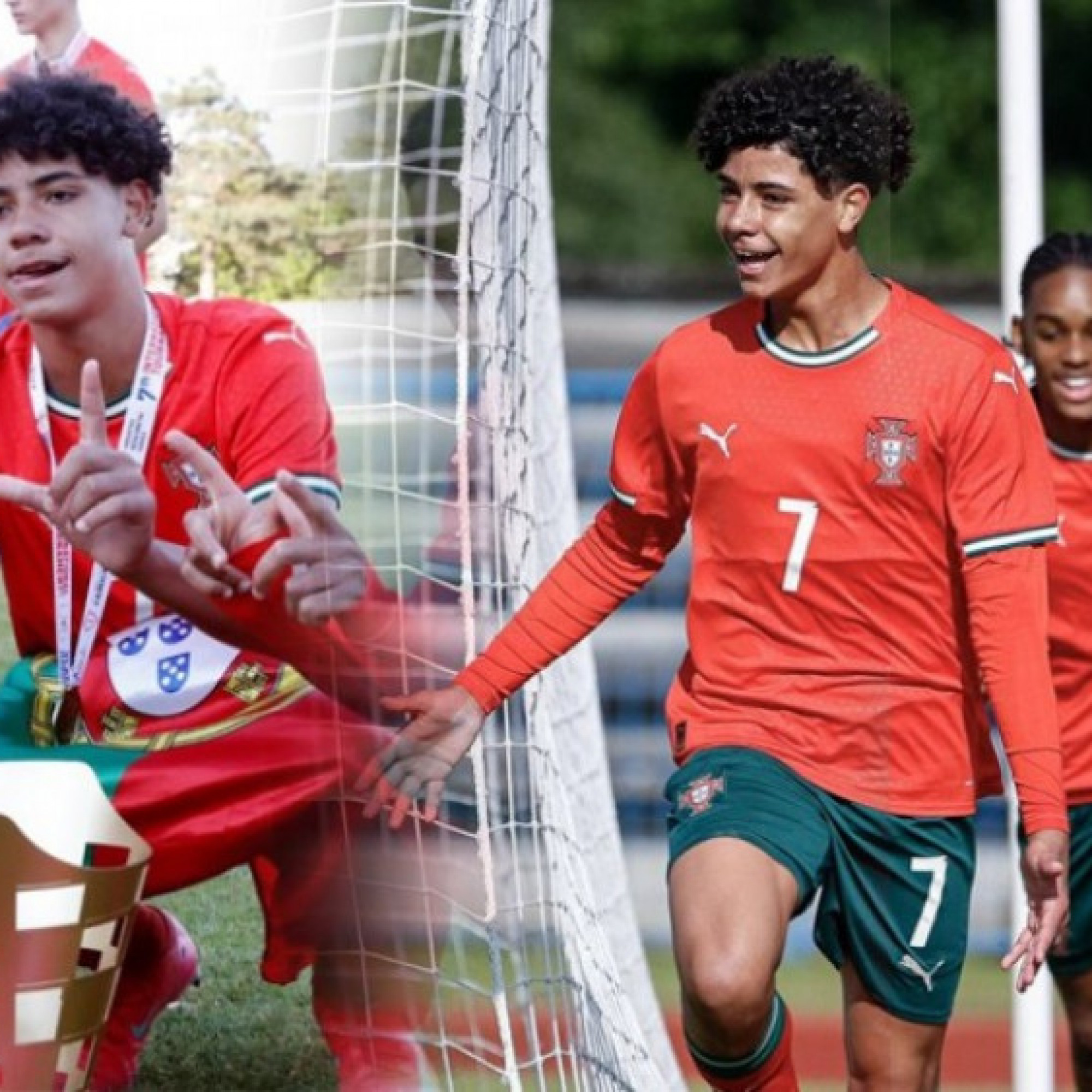  - Con trai Ronaldo tỏa sáng giúp U15 Bồ Đào Nha vô địch, ăn mừng "Siu" như CR7