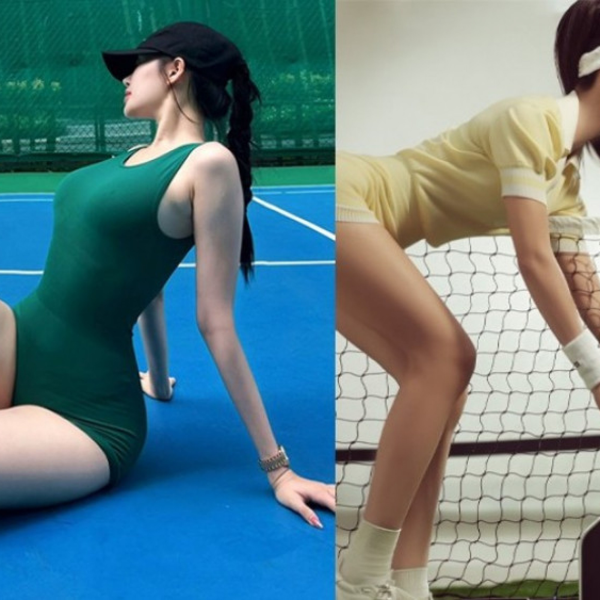  - Hot girl phòng gym Hồng Vy tung ảnh chơi pickleball với trang phục gợi cảm