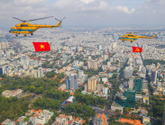 Ngắm Thành phố mang tên Bác từ trực thăng