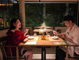  - Chen Ru Lu cùng Tuấn Kiệt thích thú khi thưởng thức ẩm thực thuần thực vật tại TP. HCM