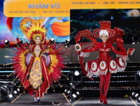  - Top 45 Hoa Hậu Hoàn Vũ Việt Nam 2025 trình diễn trang phục Carnival rực rỡ