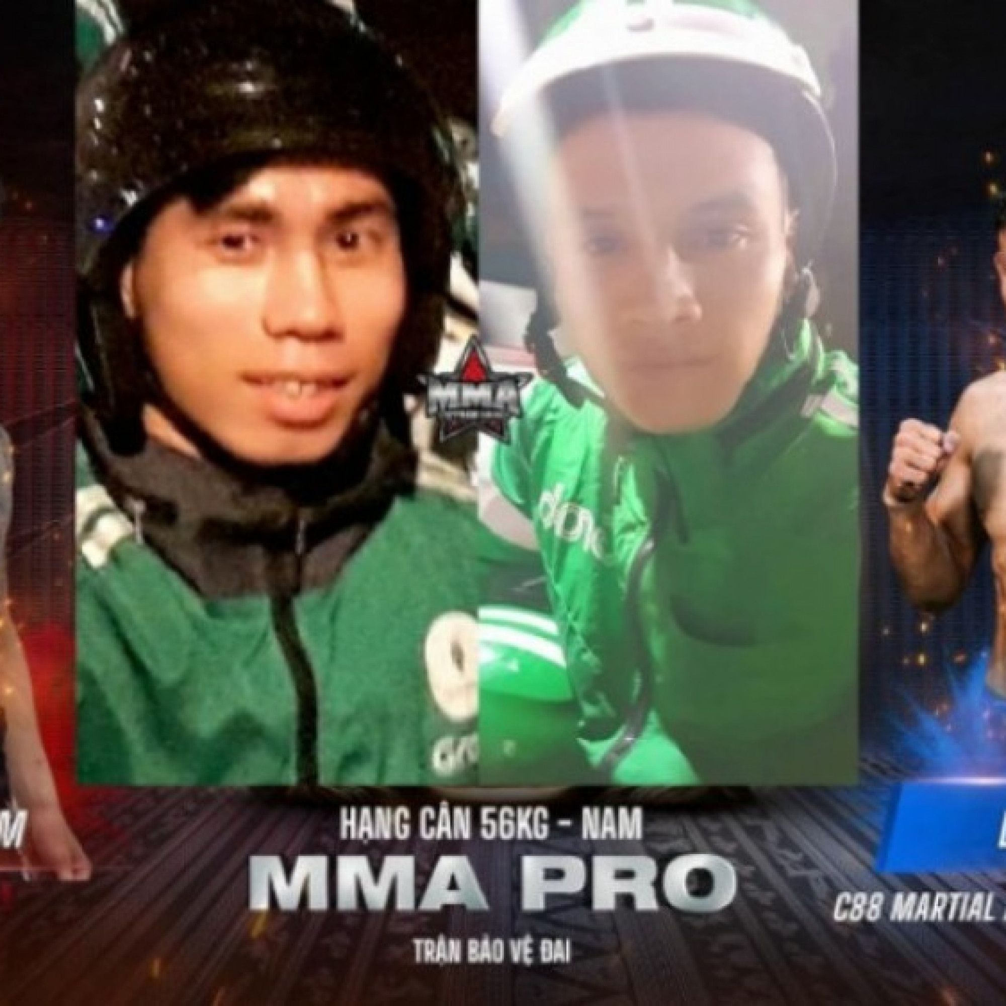  - Chưa từng có ở võ đài MMA Việt Nam: 2 xe ôm tranh đai vô địch hạng 56kg
