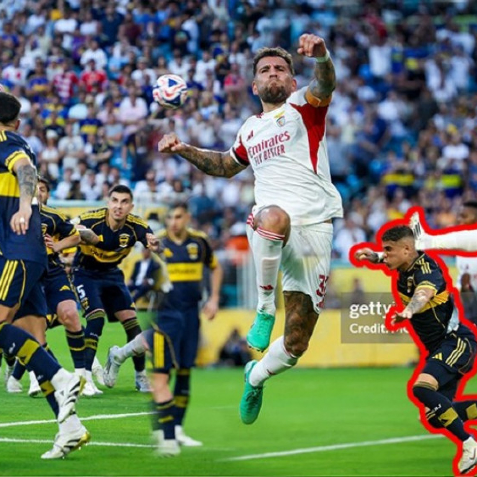  - Otamendi ghi bàn bị la ó, trở thành "phản diện" trận bạo lực Boca Juniors - Benfica