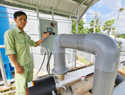  - Công ty Cổ phần Cấp nước Sóc Trăng vận hành hệ thống khử trùng nước bằng tia cực tím