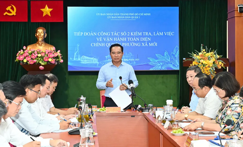 Chủ tịch UBND TP.HCM kiểm tra công tác vận hành chính quyền địa phương mới tại Quận 1 - 1
