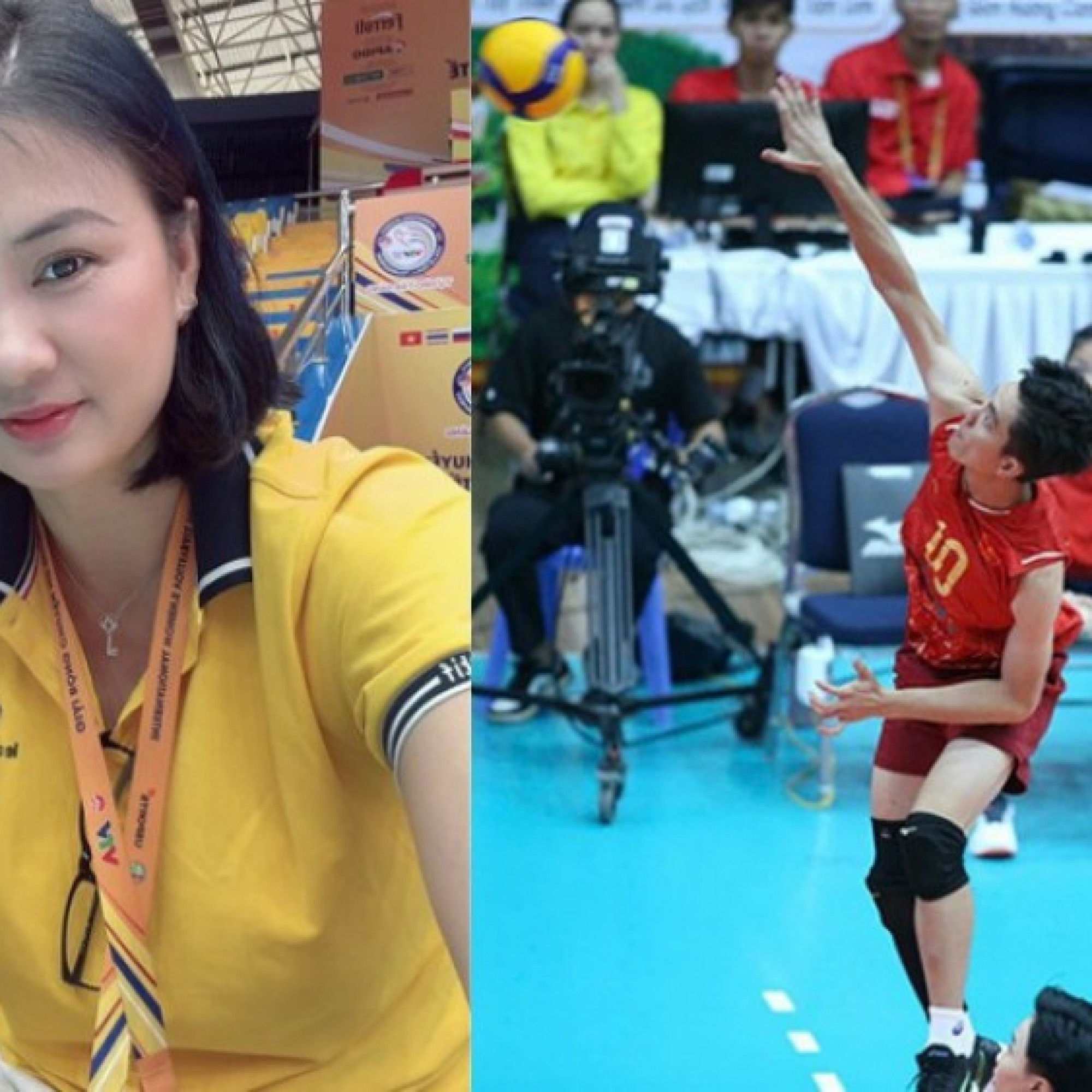  - Người đẹp bóng chuyền Phạm Kim Huệ cổ vũ đàn em, Bích Tuyền ghi điểm ấn tượng