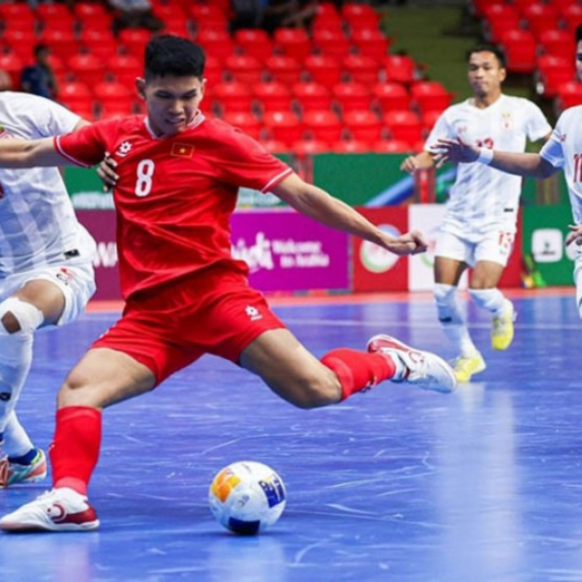  - Video bóng đá ĐT futsal Việt Nam - Myanmar: Sức mạnh áp đảo, đại thắng 4 sao (ASEAN Cup)