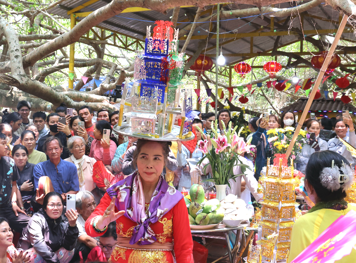 Độc đáo nghệ thuật múa bóng rỗi tại lễ cúng Bà Thượng Động Cố Hỷ - 7