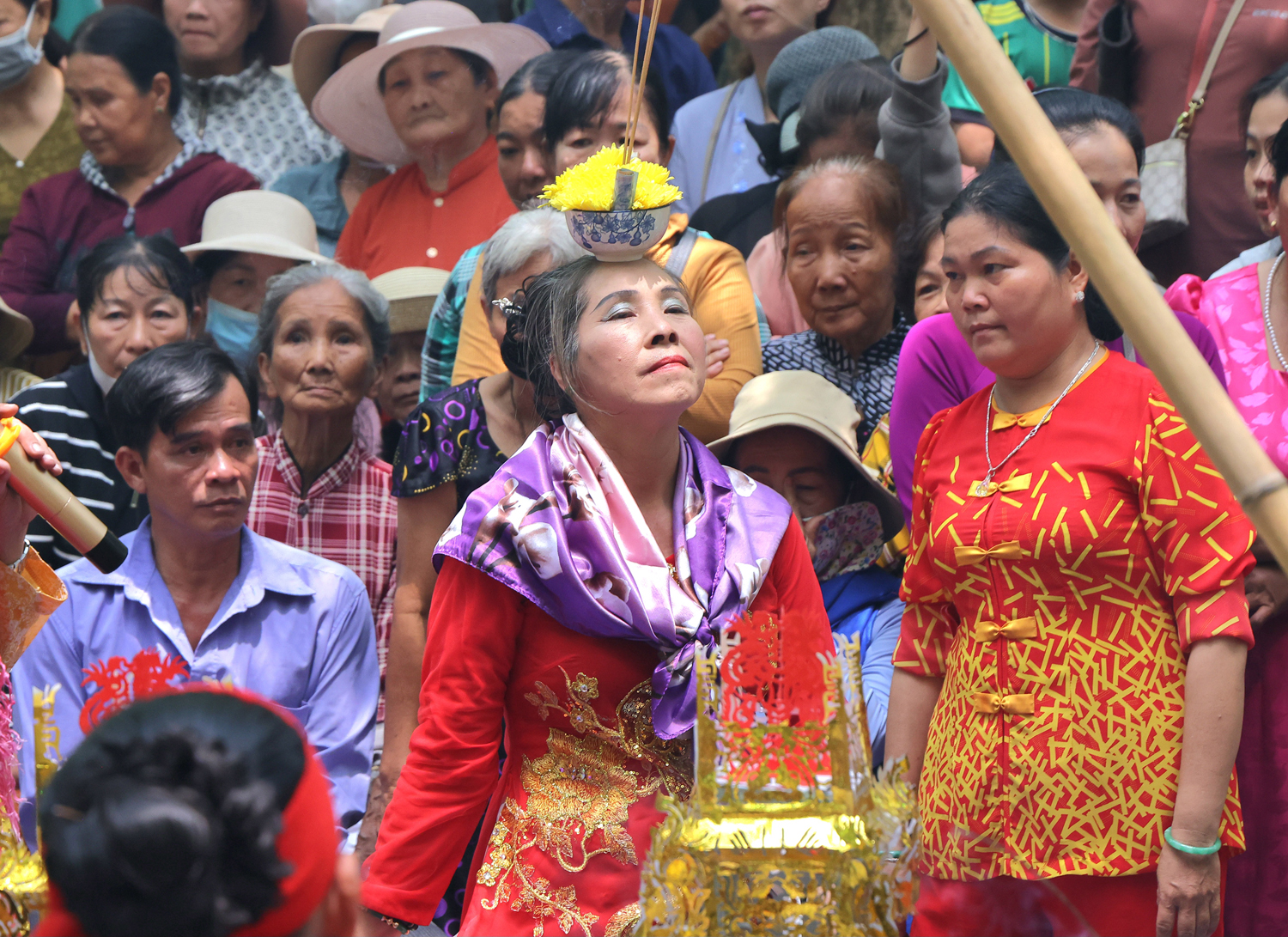 Độc đáo nghệ thuật múa bóng rỗi tại lễ cúng Bà Thượng Động Cố Hỷ - 9