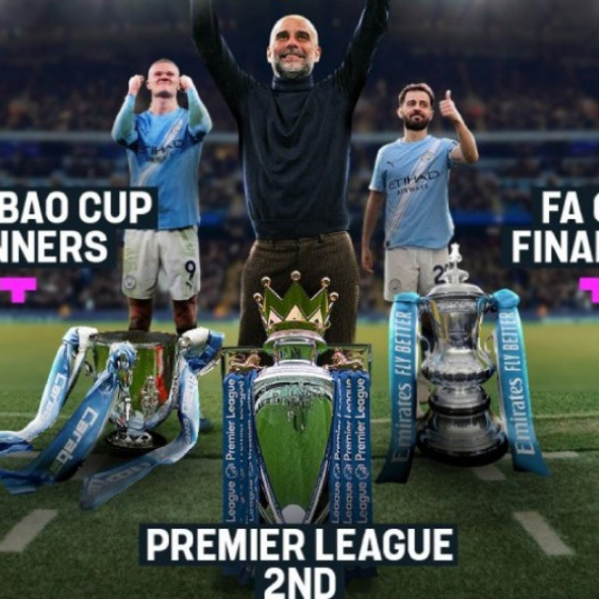  - Pep nói về cơ hội "ăn 3" của Man City, fan Arsenal cầu xin nhường cúp