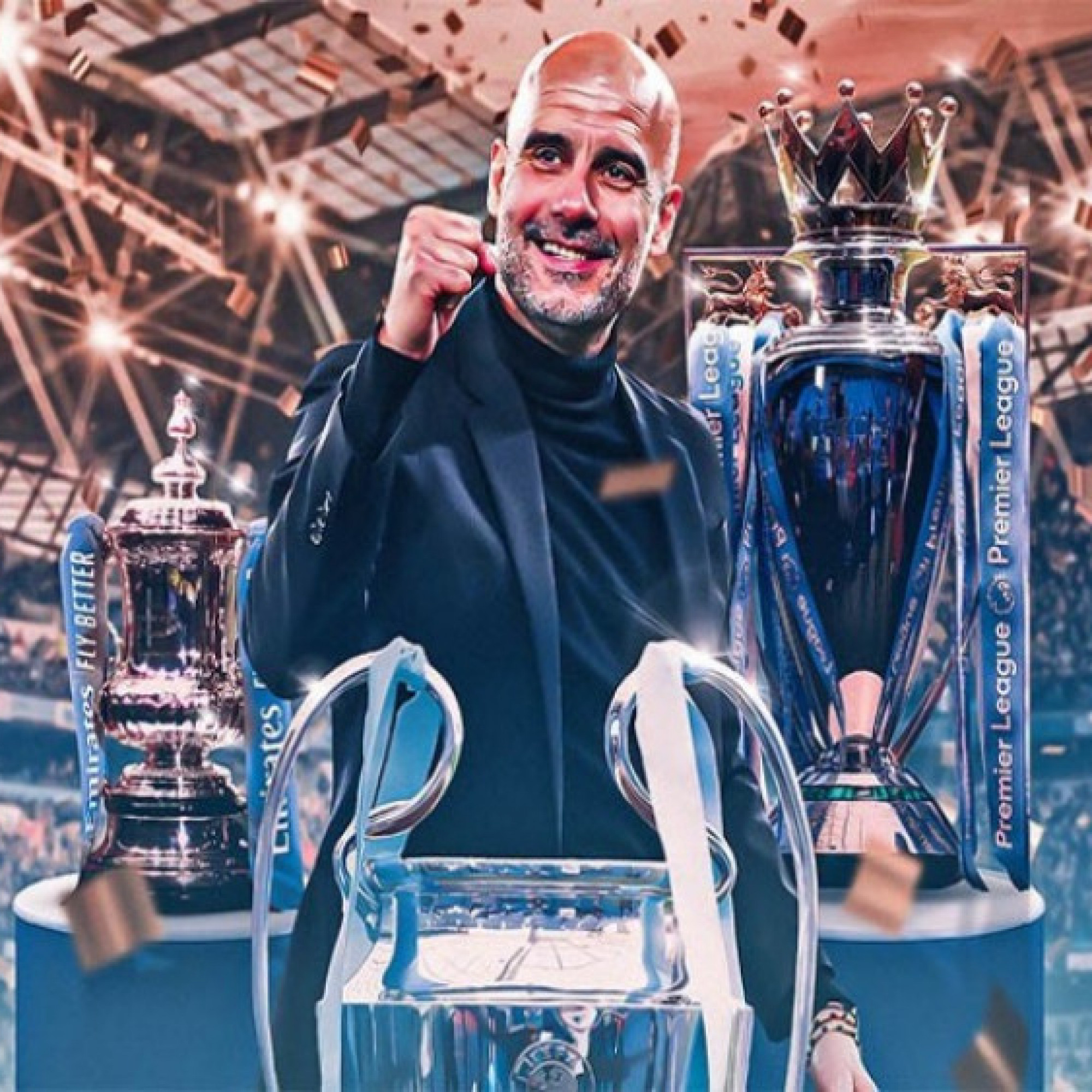  - "Vua săn cúp" Guardiola ở lại Man City mùa tới, MU - Arsenal khó mơ đổi đời