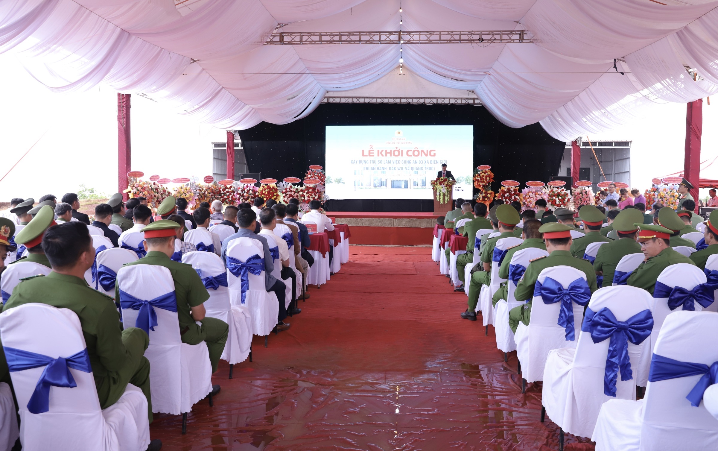 Lâm Đồng khởi công xây dựng trụ sở Công an 3 xã biên giới - 1