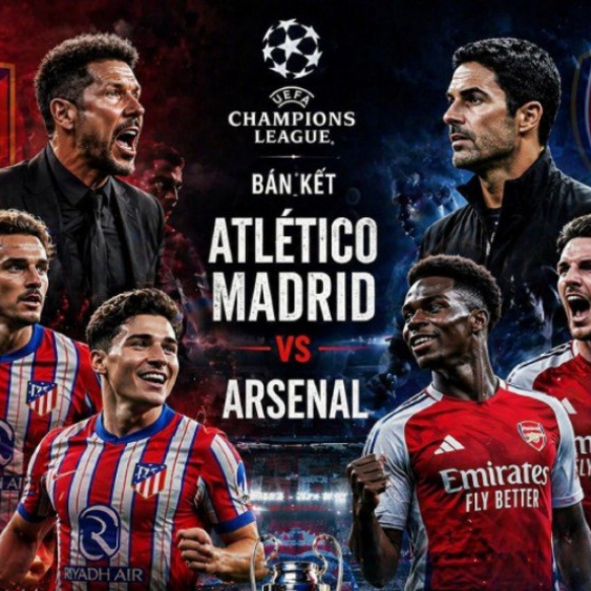  - Dự đoán tỷ số Atletico - Arsenal: Bại binh phục hận, "Cáo già" đấu sức trẻ (Cúp C1)